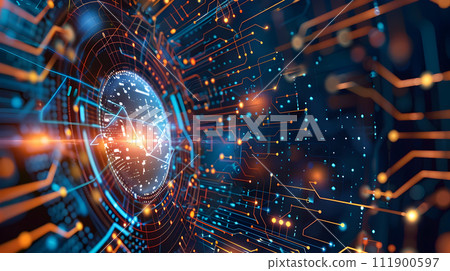 modern networked background with electronic circuits, digital technology background made with electrical circuits, computer technology background with wires and lines, circuit board modern networked background with electronic circuits, digital technology background made with electrical circuits, computer technology background with wires and lines, circuit board 111900597