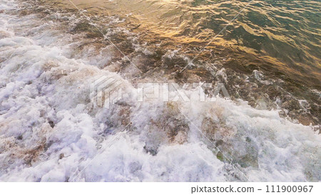 Coastline background ocean waves water foam splash Coastline background ocean waves water foam splash 111900967
