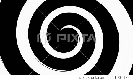 Abstract background hypnotic black white spiral 111901184