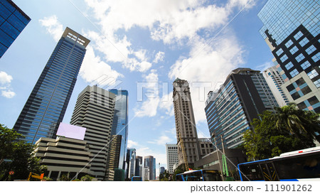 Skyscrapers of Jakarta, the capital of Indonesia, on a sunny day. 111901262
