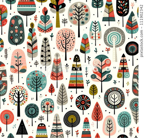 Stylish plants and plant illustrations with gentle spring colors 2 Stylish plants and plant illustrations with gentle spring colors 2 111902342