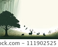 A gathering of living creatures receiving the blessings of the forest 3 111902525