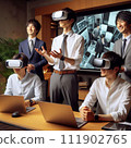 [AI generated image] Meeting scene using VR 111902765