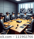 [AI generated image] Meeting scene using VR 111902766