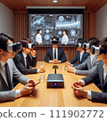 [AI generated image] Meeting scene using VR 111902772