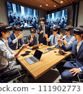 [AI generated image] Meeting scene using VR 111902773