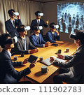[AI generated image] Meeting scene using VR 111902783