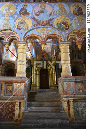 Interior of Church of Savior on Spilled Blood with built in 1675 in monastery in Rostov the Great Interior of Church of Savior on Spilled Blood with built in 1675 in monastery in Rostov the Great 111902839