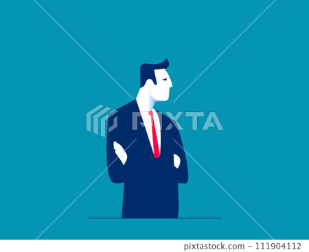 Business person thinking of something. Vector illustration concept 111904112