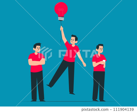 Person with think different. vector illustration concept 111904139