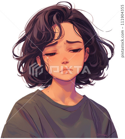 Depressed person 111904355