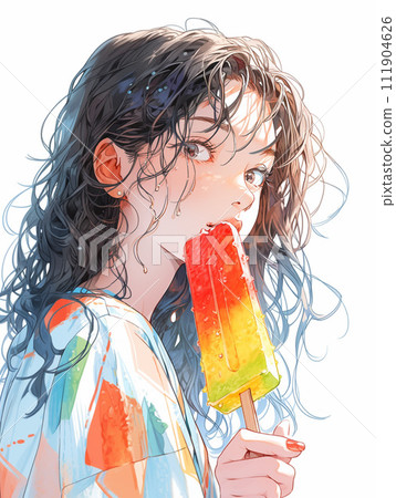 女人吃冰棒 111904626