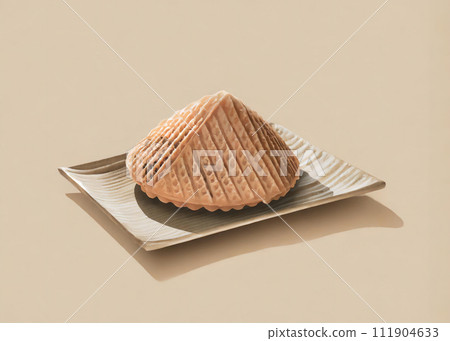 AI-generated image of crispy sweets on a plate 111904633