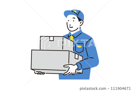 人們微笑著送貨員 人們微笑著送貨員 111904671