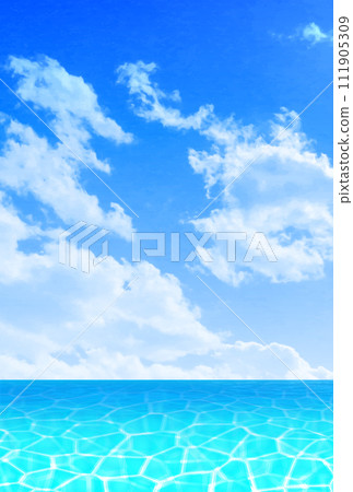 Sea summer sky landscape background 111905309