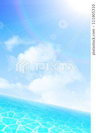 Sea summer sky landscape background Sea summer sky landscape background 111905310