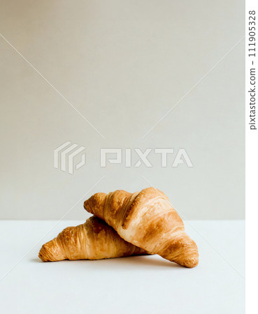 Fashionable and delicious-looking croissant AI-generated image 111905328