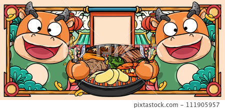原创手绘卡通烧烤美食插画海报素材 原创手绘卡通烧烤美食插画海报素材 111905957