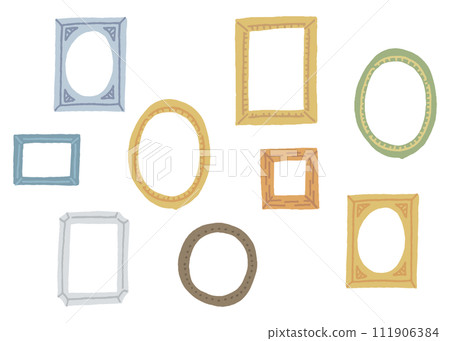 Picture frame frame hand-drawn style illustration 111906384