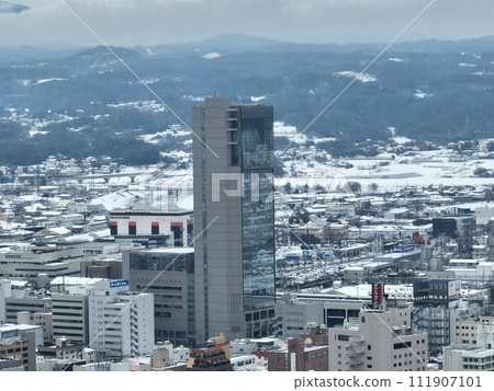 2024年大雪覆蓋的郡山鳥瞰圖 2024年大雪覆蓋的郡山鳥瞰圖 111907101