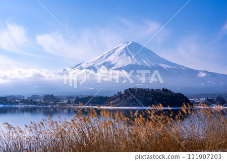 Fuji seen from the bank of Kawaguchiko Fuji seen from the bank of Kawaguchiko 111907203