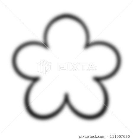 Blurred Black Flower Shape illustration Flower Shape Element Design Aura Flower 111907620