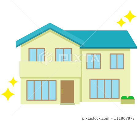 漂亮的新建房子插畫 漂亮的新建房子插畫 111907972