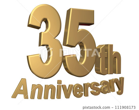 3DCG characters "35th Anniversary/35th anniversary" gold, gold 3DCG characters "35th Anniversary/35th anniversary" gold, gold 111908173
