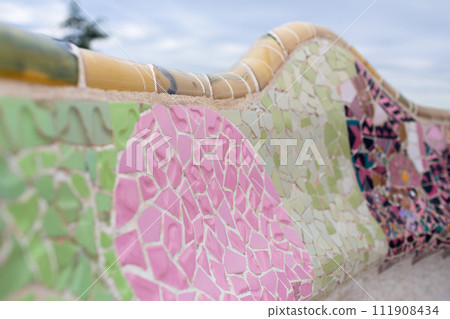 Barcelona Panoramic views from Park Guell 111908434