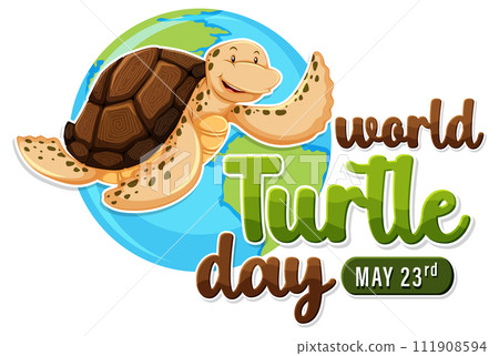 Happy World Turtle Day Illustration Happy World Turtle Day Illustration 111908594