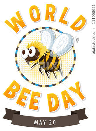 Celebrating World Bee Day Illustration 111908631