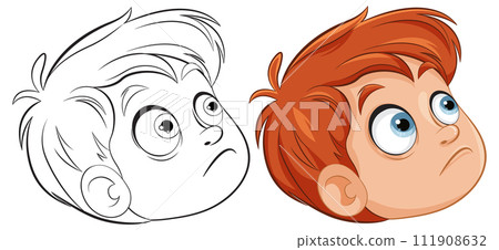 Curious Boys Glancing Upward 111908632