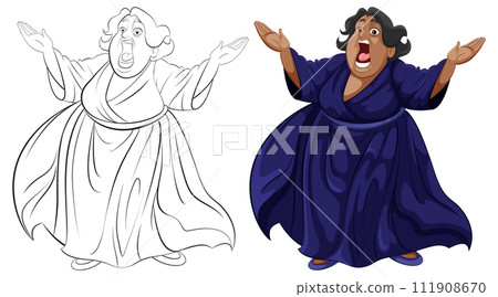 Opera Singer in Mid-Performance 111908670