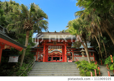 宮崎青島神社的外觀很有熱帶風情 111909105