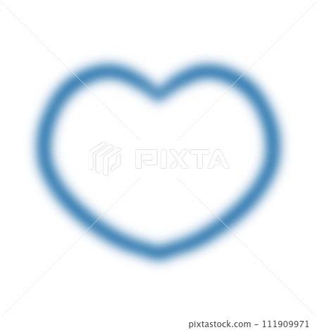 Blurred Blue Heart Shape illustration Heart Shape Element Design Aura Heart 111909971