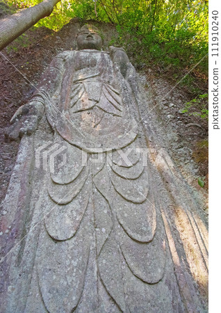 Kanzeon Bodhisattva, Sanda Magaibutsu, located in the mountains of Chikjo Town, Fukuoka Prefecture Kanzeon Bodhisattva, Sanda Magaibutsu, located in the mountains of Chikjo Town, Fukuoka Prefecture 111910240