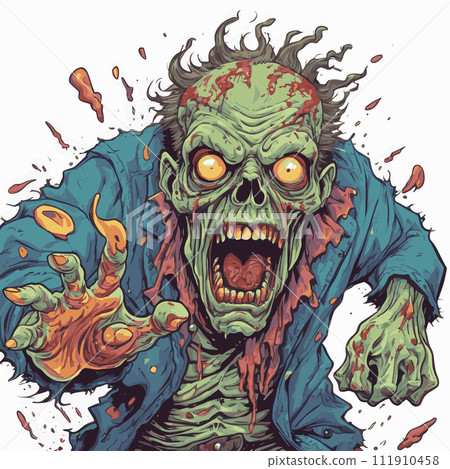 The disgusting monsters eyes bulged vector illustration 111910458