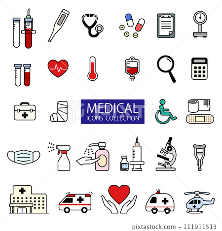 medical icon set 111911513