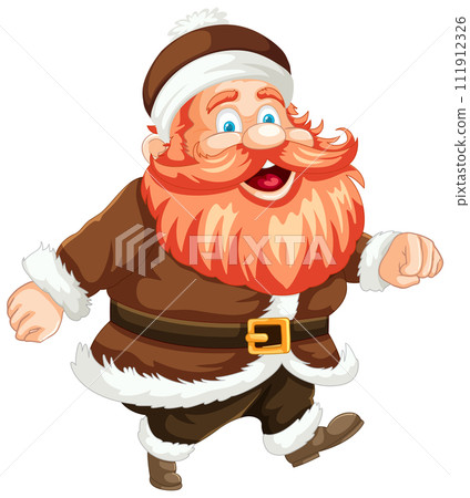 Jolly Bearded Man in Festive Attire Jolly Bearded Man in Festive Attire 111912326