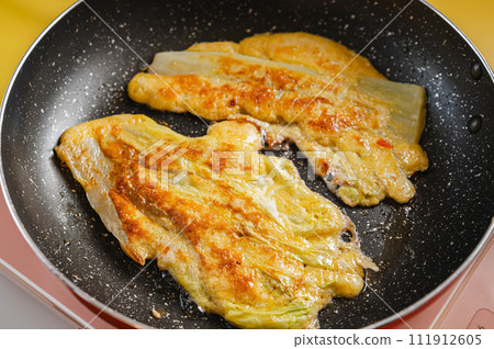 Browned Chinese cabbage pancake 111912605