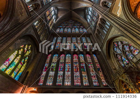 Interiors of the cathedral, Metz, France Interiors of the cathedral, Metz, France 111914336