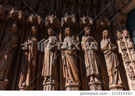 exteriors of the cathedral, Metz, France 111914393