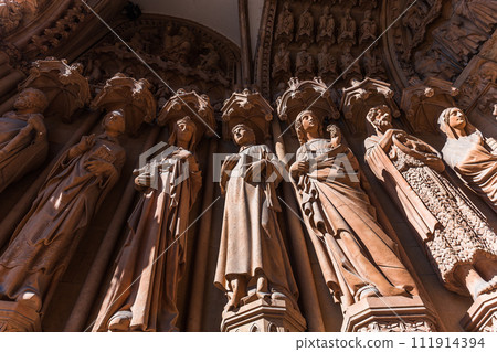 exteriors of the cathedral, Metz, France 111914394