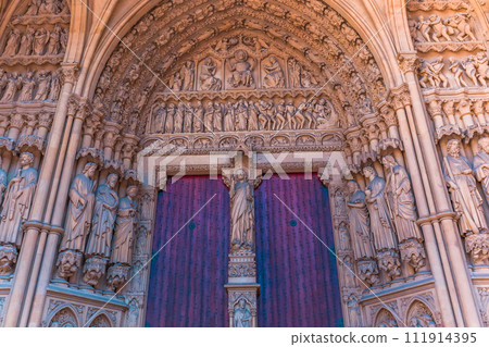 exteriors of the cathedral, Metz, France 111914395