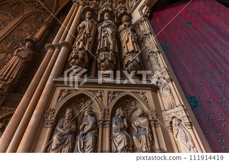 exteriors of the cathedral, Metz, France 111914419