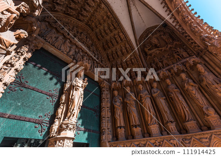 exteriors of the cathedral, Metz, France 111914425