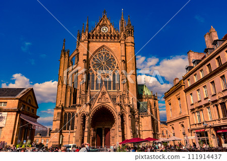 exteriors of the cathedral, Metz, France 111914437