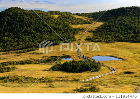 從尾瀨/胡志岳登山口看到的熊澤田代池 111914470