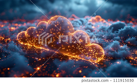 Cloud Computing and Analytics in Digital Neon Style Cloud Computing and Analytics in Digital Neon Style 111915030