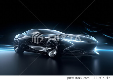 Electric sport car design concept for clean energy vehicle Created with Generative AI technology. 111915916